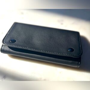 Black Leather Pipe Tobacco Wallet